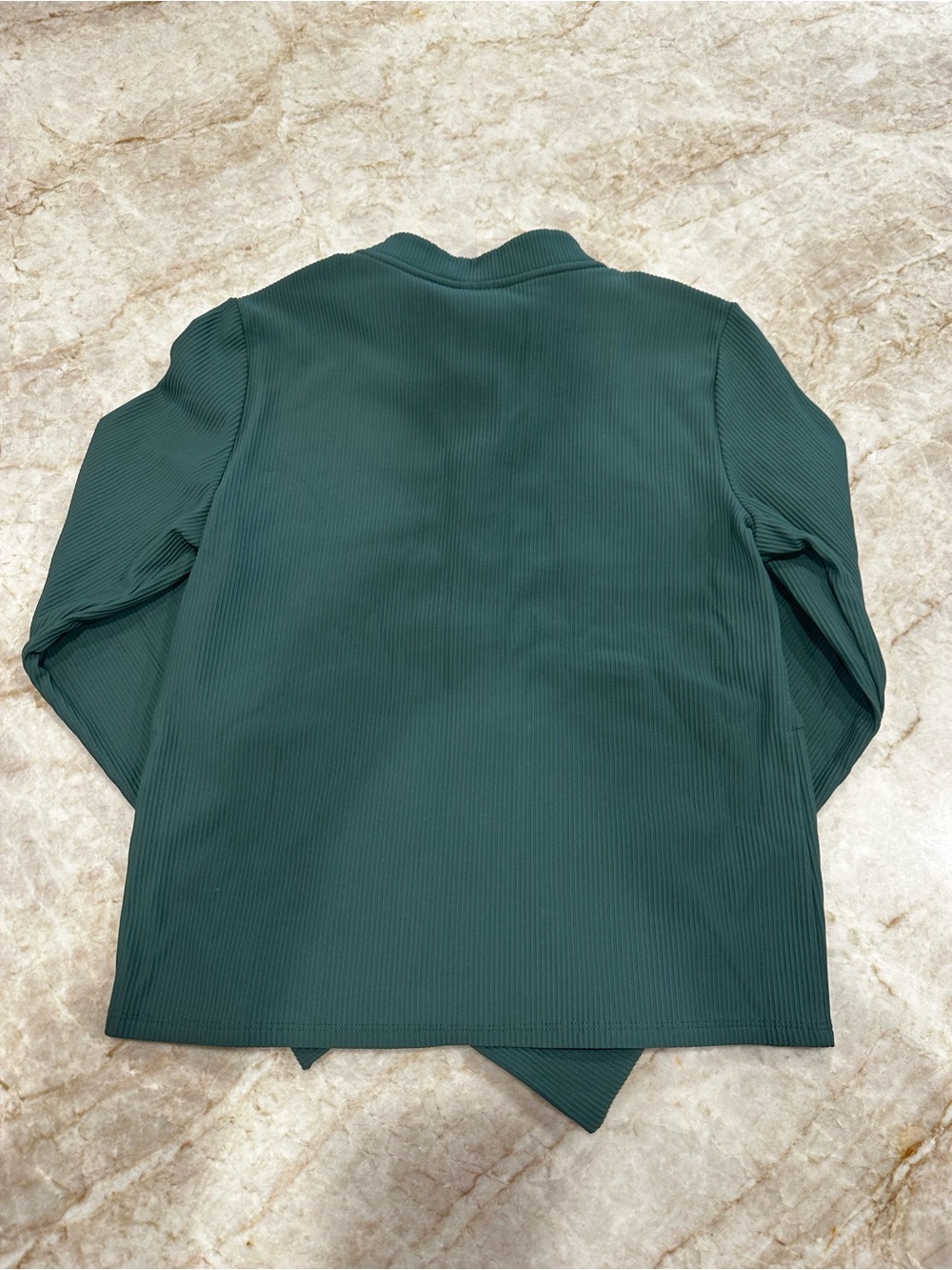 All in Motion Girl’s Forest Green Ribbed Zip-Up Jacket - Picture 2 of 3